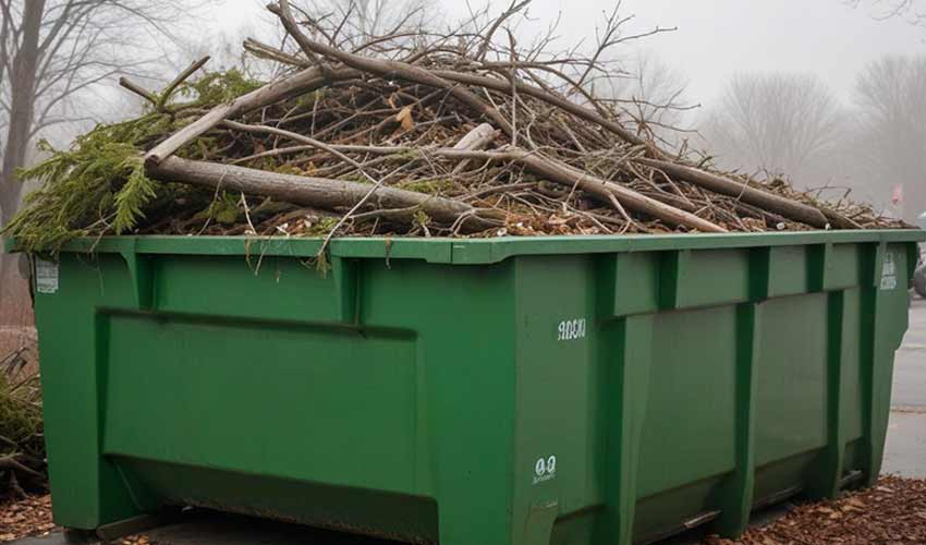 location d’une benne à déchets  verts